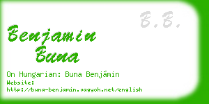 benjamin buna business card